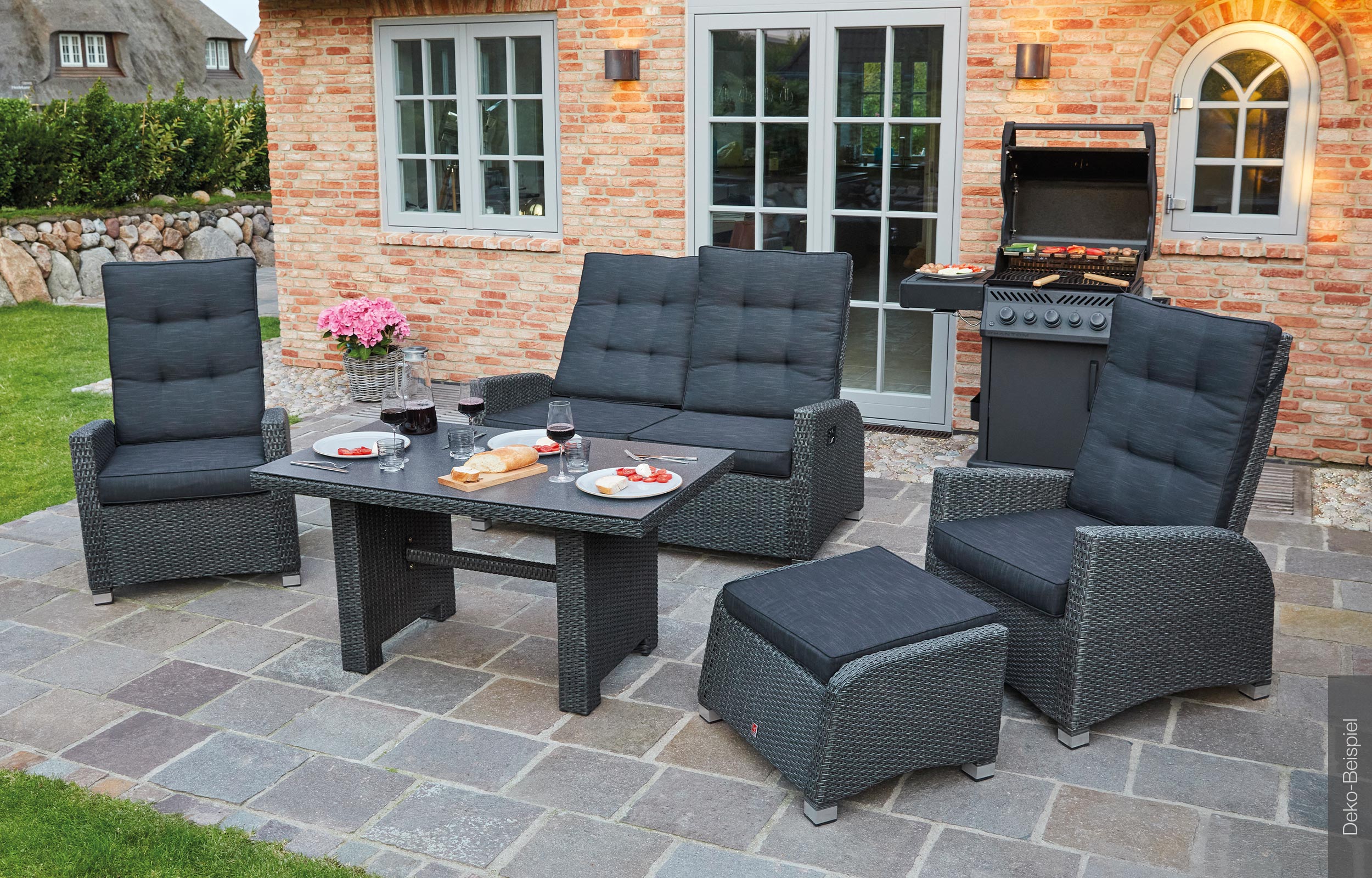 LC Garden »Barcelona« Living Loungetisch Couchtisch grau-mix