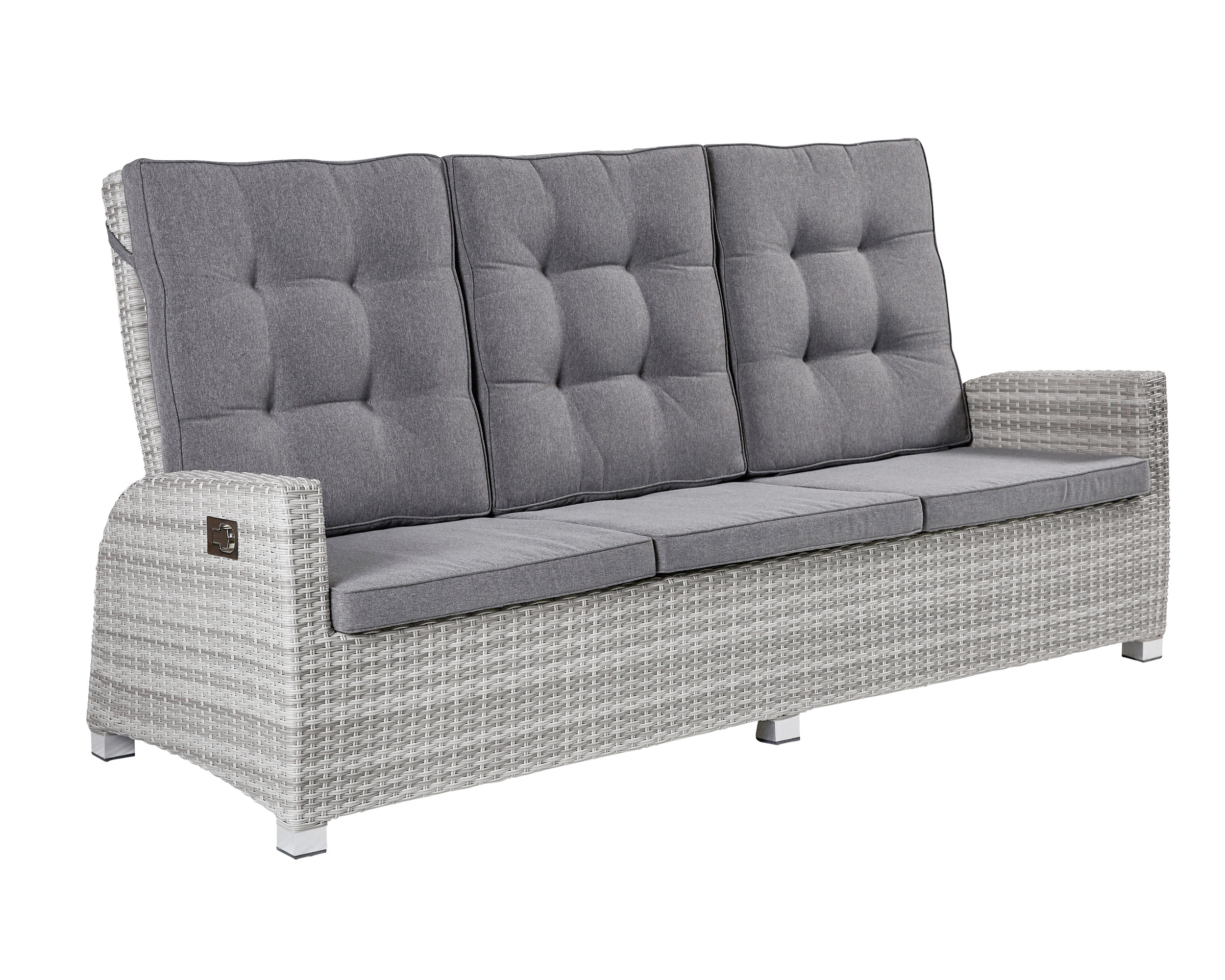 LC Garden »Parma« Living 3er Sofa Dreisitzer Sofa weiß-grau