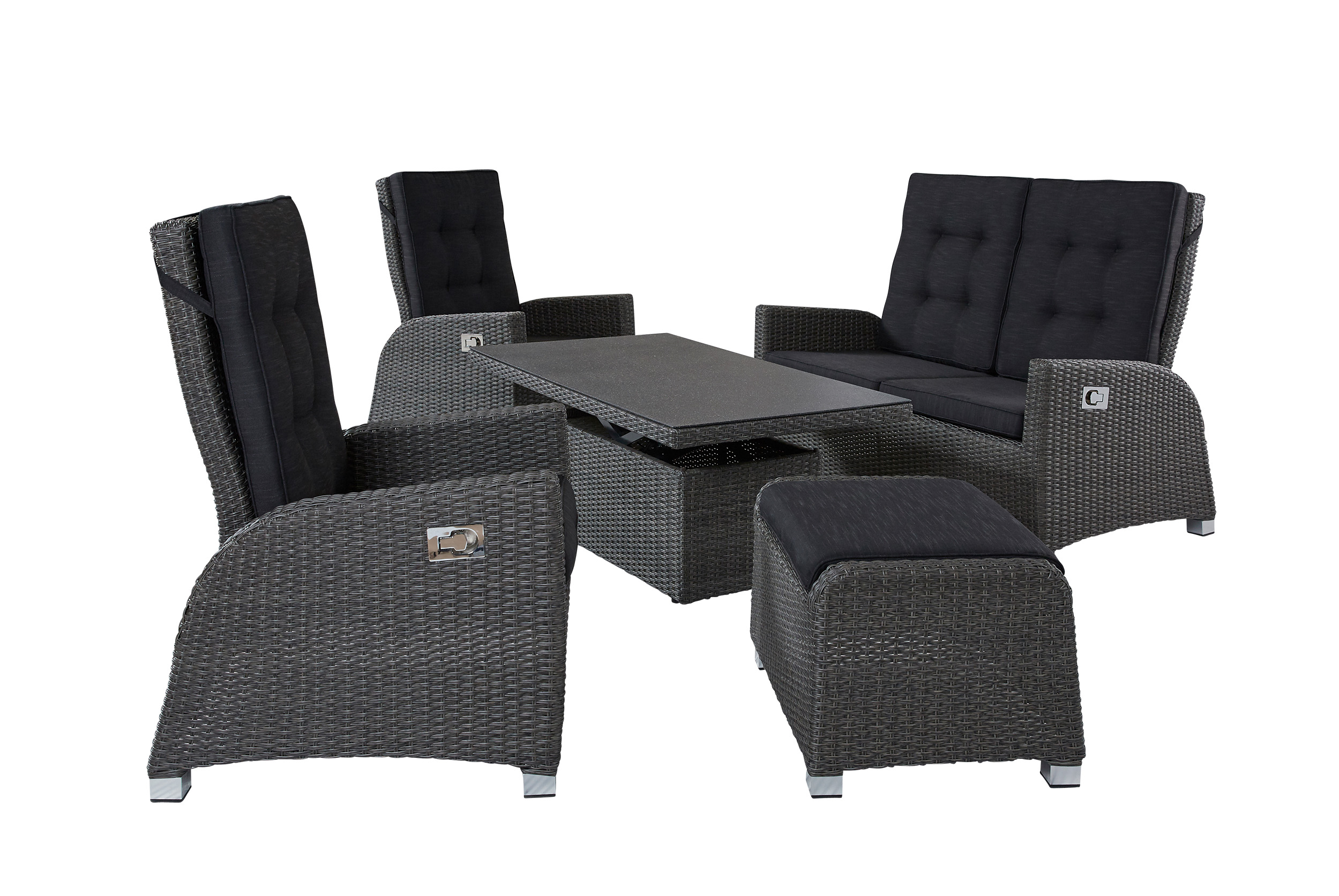 LC Garden »Barcelona« Living Set III grau-mix Sitzgruppe Gartenset