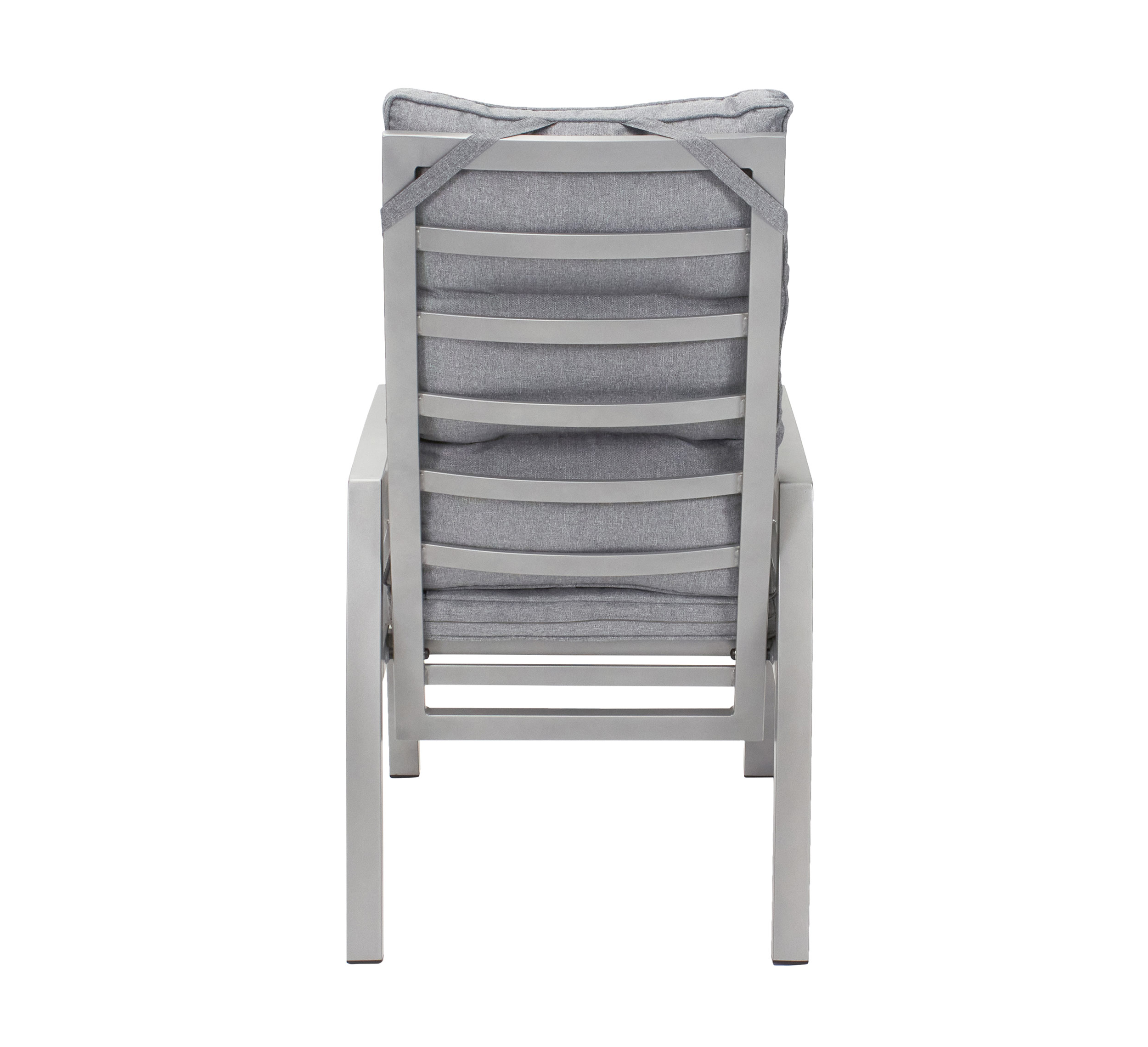 LC Garden »Bondino« Dining 8er Set Positionsstuhl Verstellsessel silber-eckig