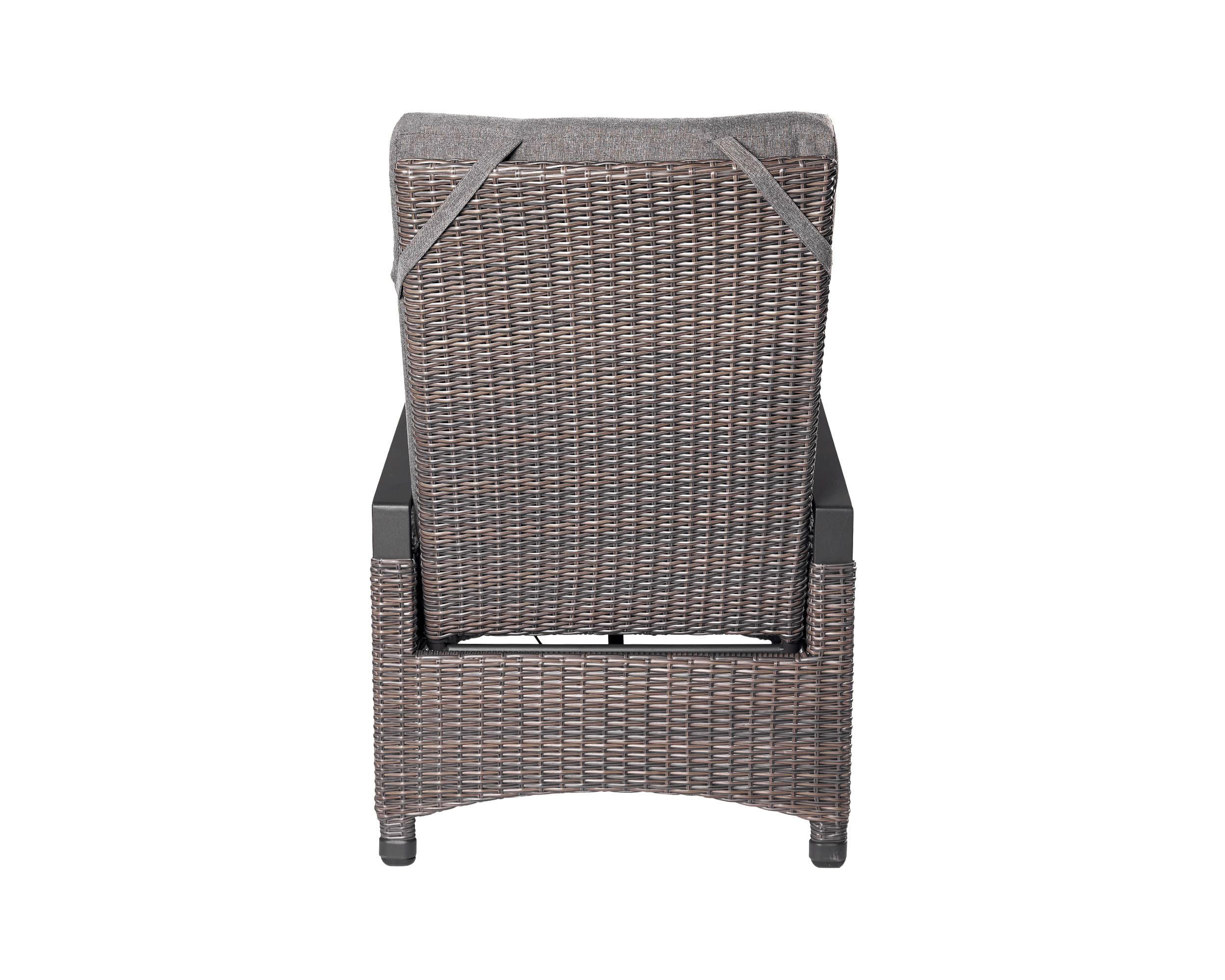 LC Garden Set »Komido« Gartensessel + Living Hocker omega braun 88x67x105cm aus handgeflochtenem Polyrattan inkl. Sitzkissen