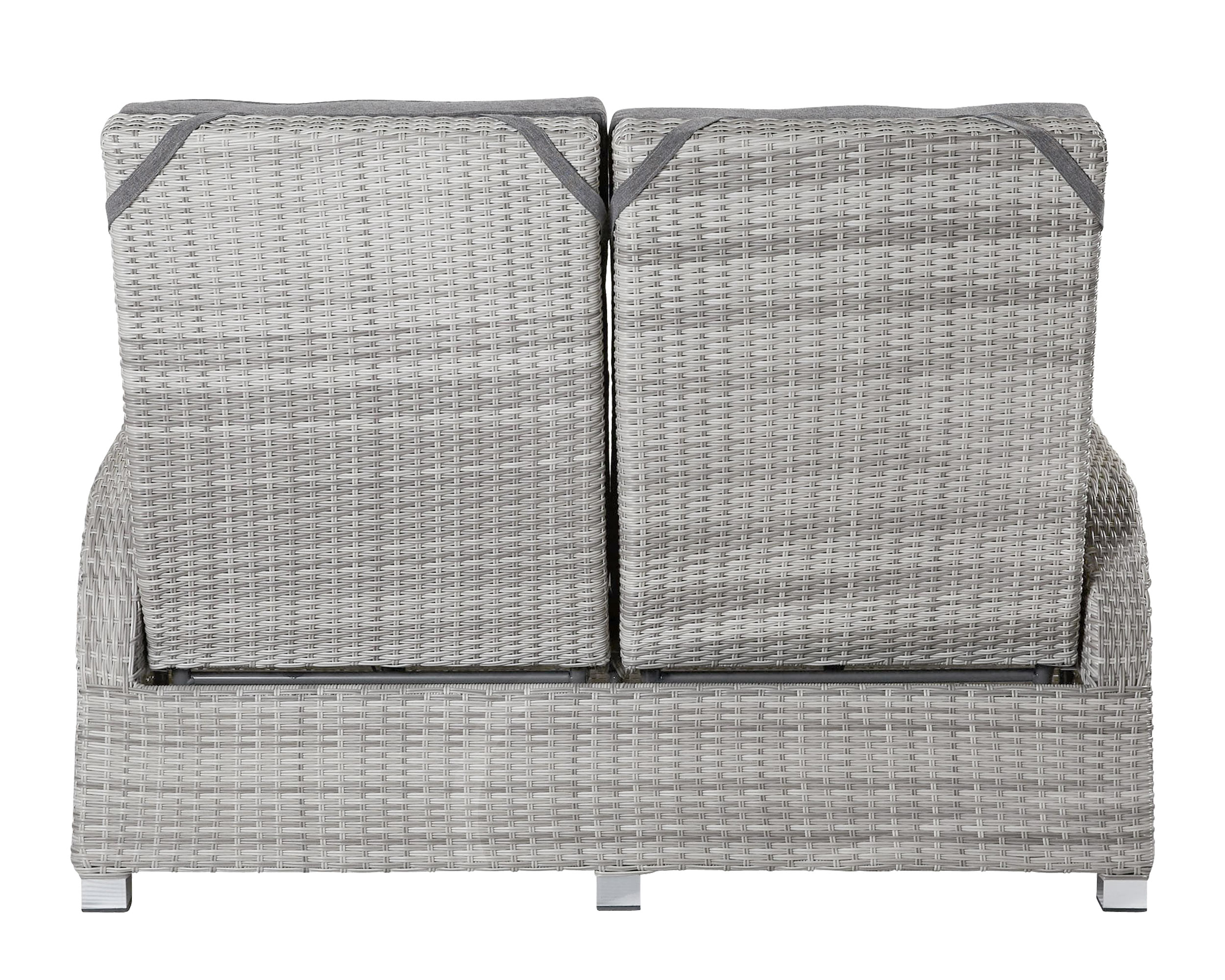 LC Garden »Parma« Living 2er Sofa Zweisitzer weiß-grau
