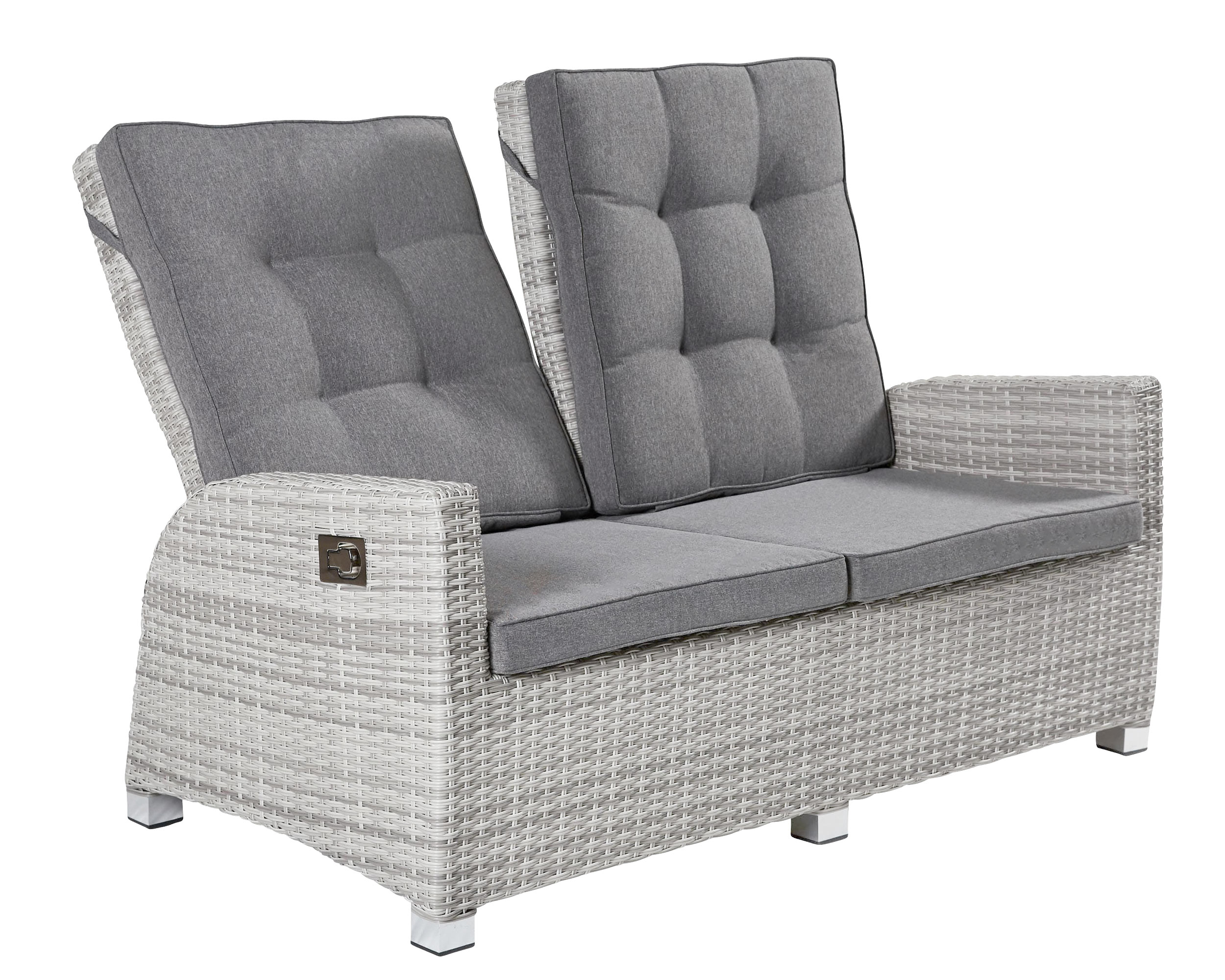 LC Garden »Parma« Living 2er Sofa Zweisitzer weiß-grau