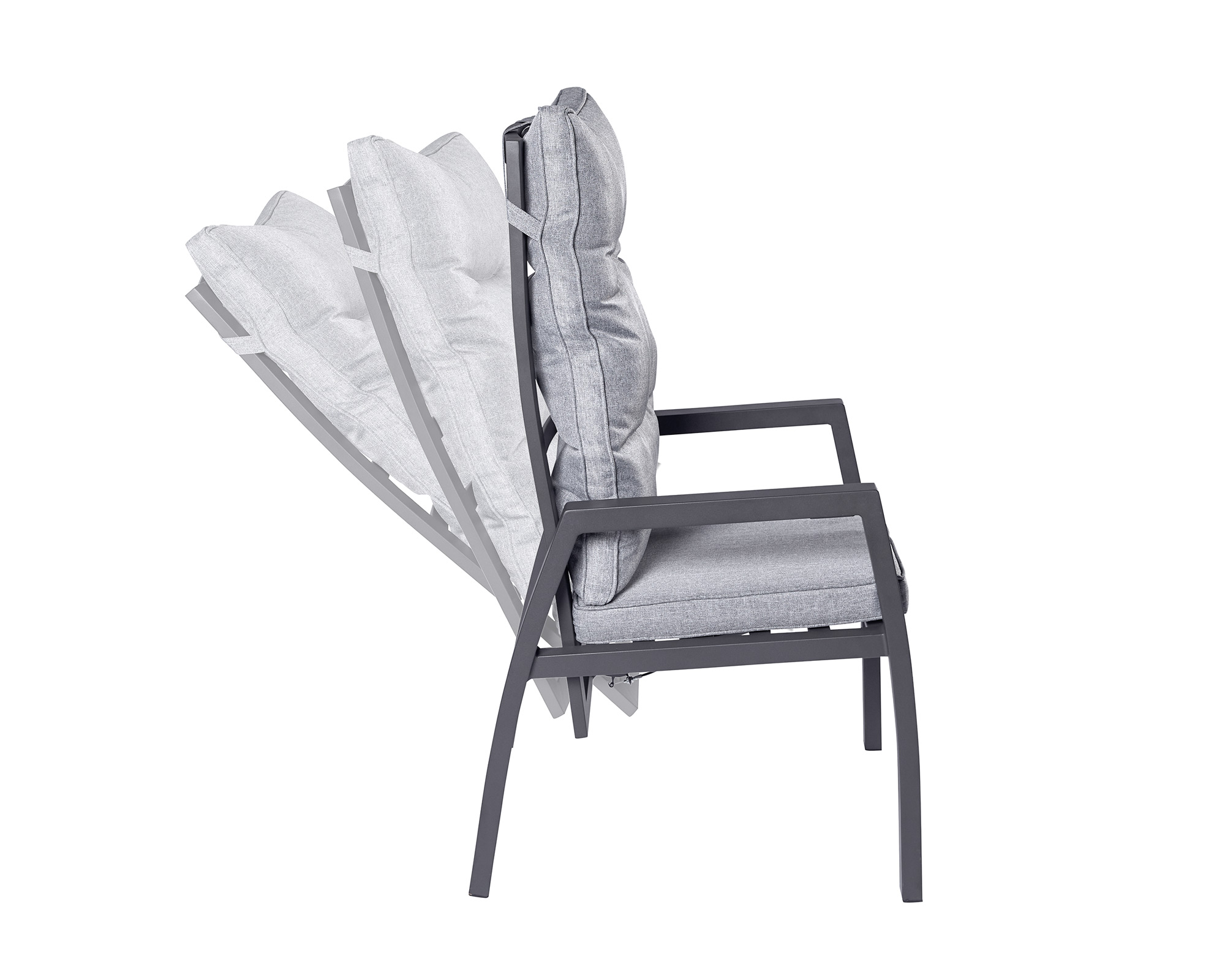 LC Garden Bondino Dining Set XIII Sitzgruppe Gartenset Anthrazit eckig