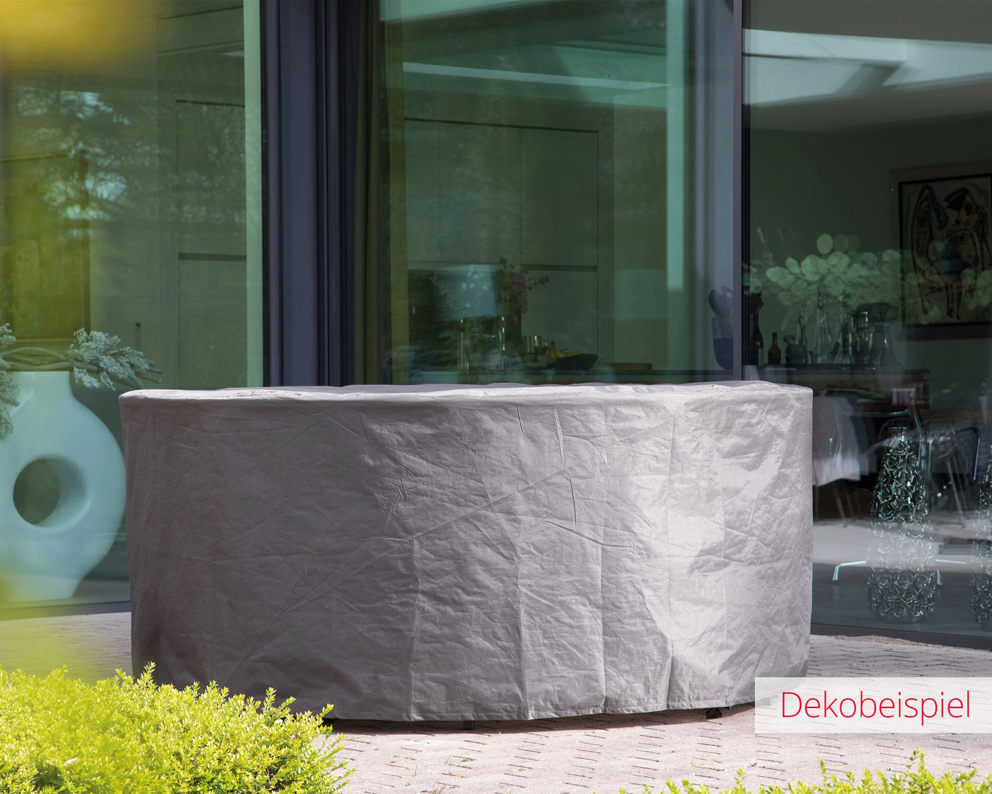 LC Garden Schutzhülle für runde Dining Sets S grau Ø200x85cm