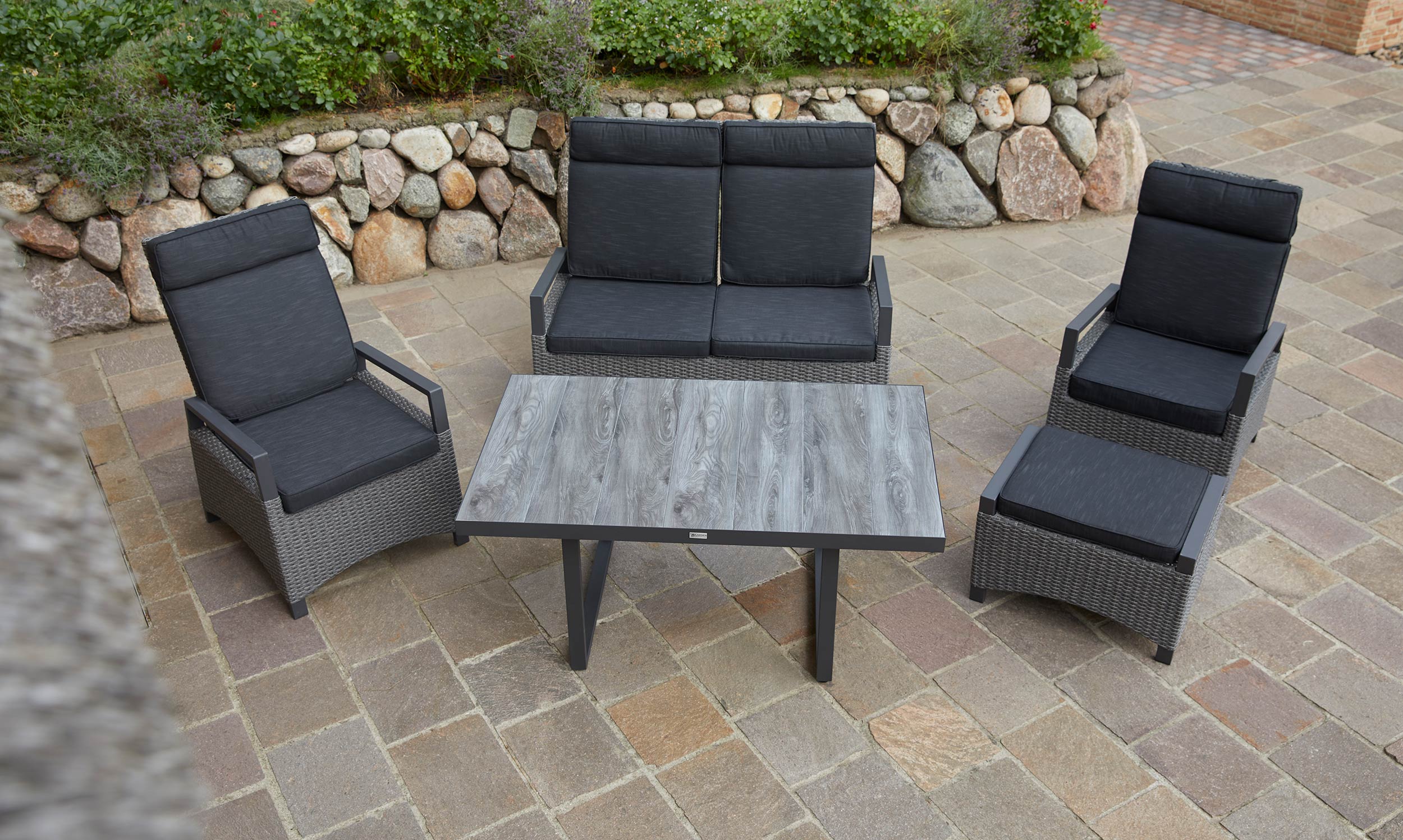 LC Garden »Keramo« Living Set I Sitzgruppe Gartenset grau-mix