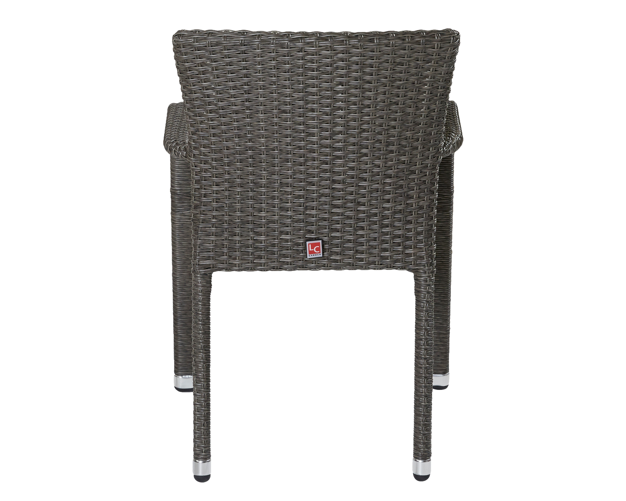 LC Garden »Barcelona« Dining 2er Set Stapelstuhl grau-mix Armlehnstuhl Gartenstuhl