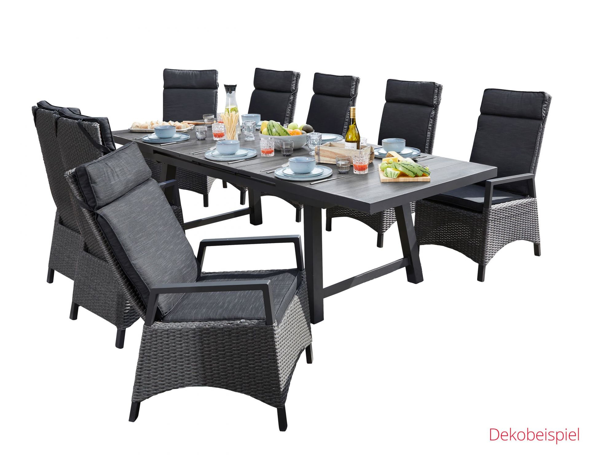 LC Garden »Keramo« Dining Set VIII Sitzgruppe Gartenset grau-mix