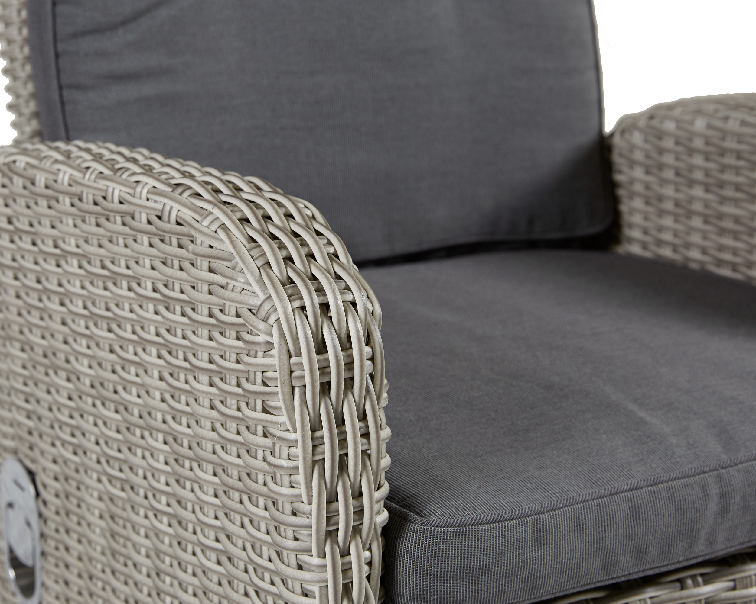 LC Garden »Bilbao« 8er Set Positionsstuhl  Gartenstuhl grau Polyrattan mit Polster