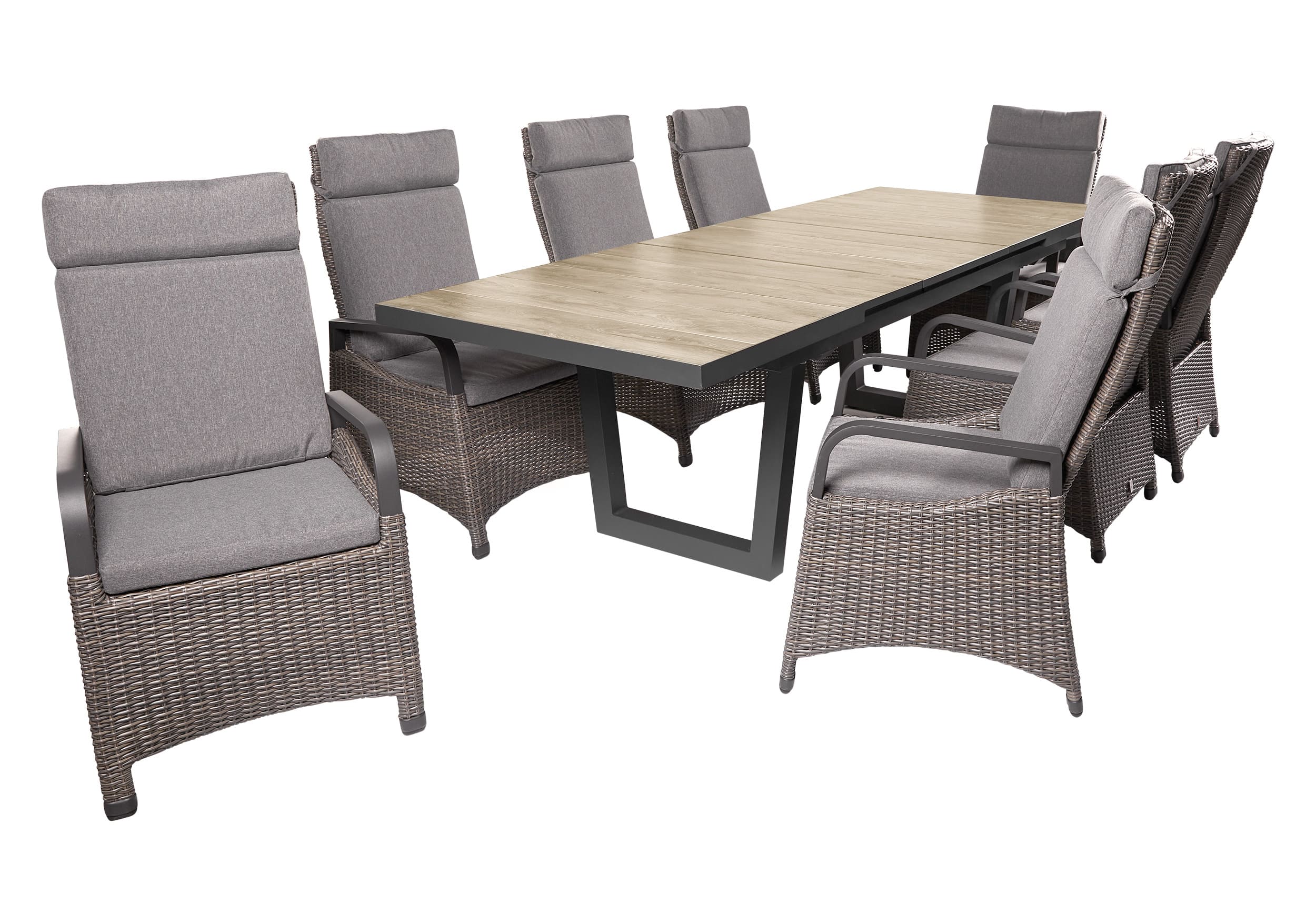 LC Garden »Komido« Dining Set II omega braun Garten Sitzgruppe