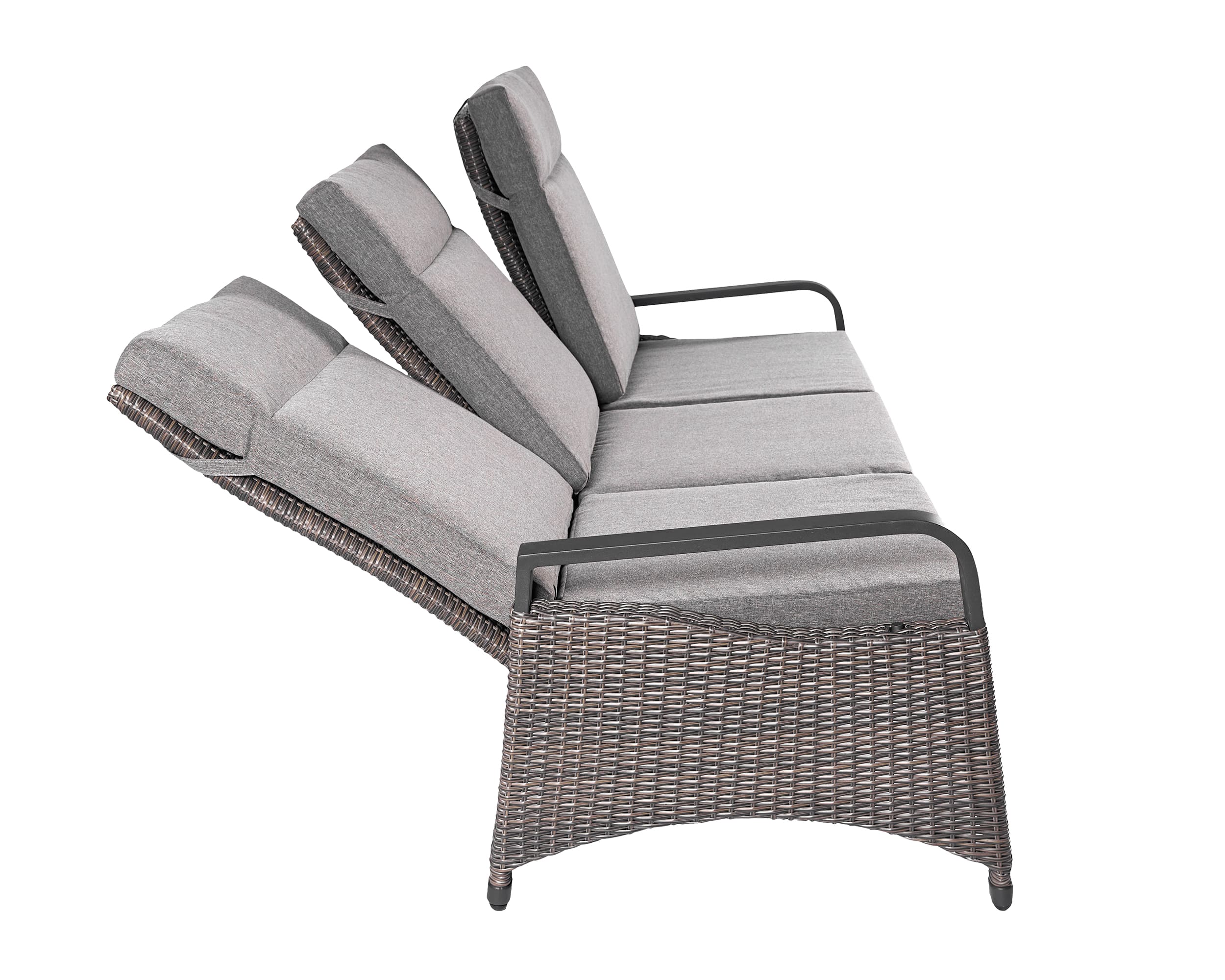 LC Garden »Komido« Dining Set X omega braun Garten Sitzgruppe aus handgeflochtenem Polyrattan inkl. Sitzkissen