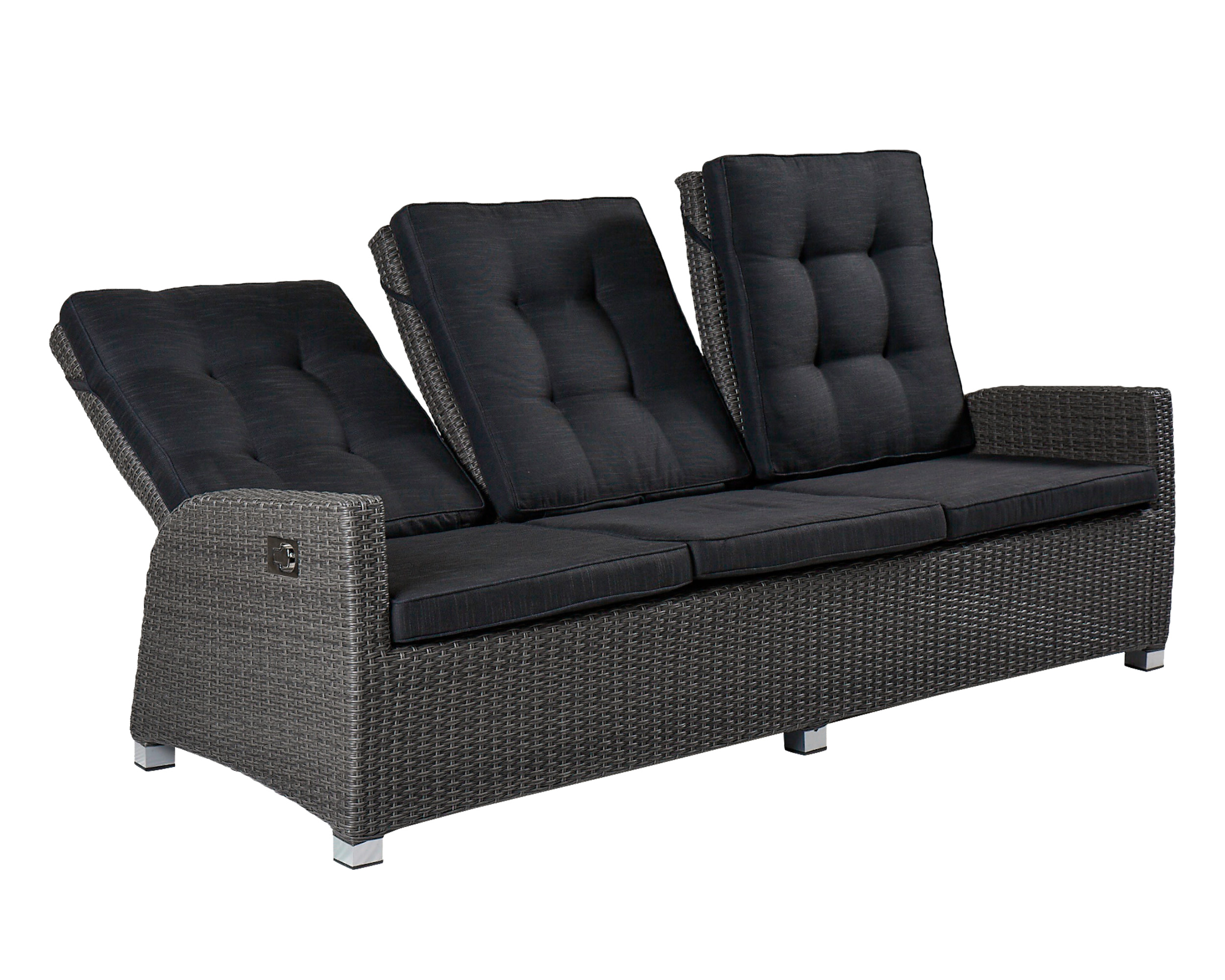 LC Garden »Barcelona« Living 3er Sofa grau-mix Dreisitzer