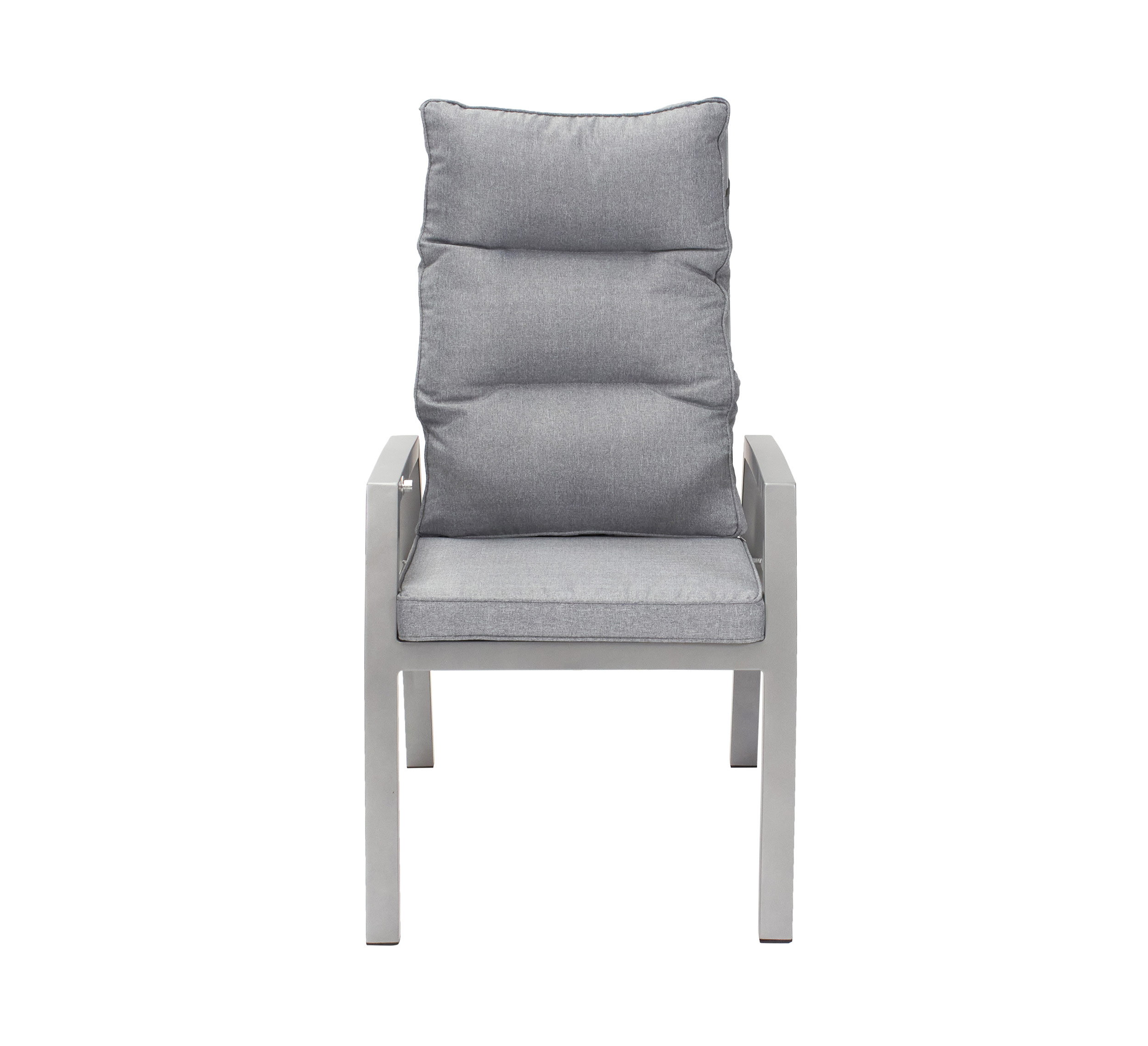 LC Garden »Bondino« Dining 8er Set Positionsstuhl Verstellsessel silber-eckig