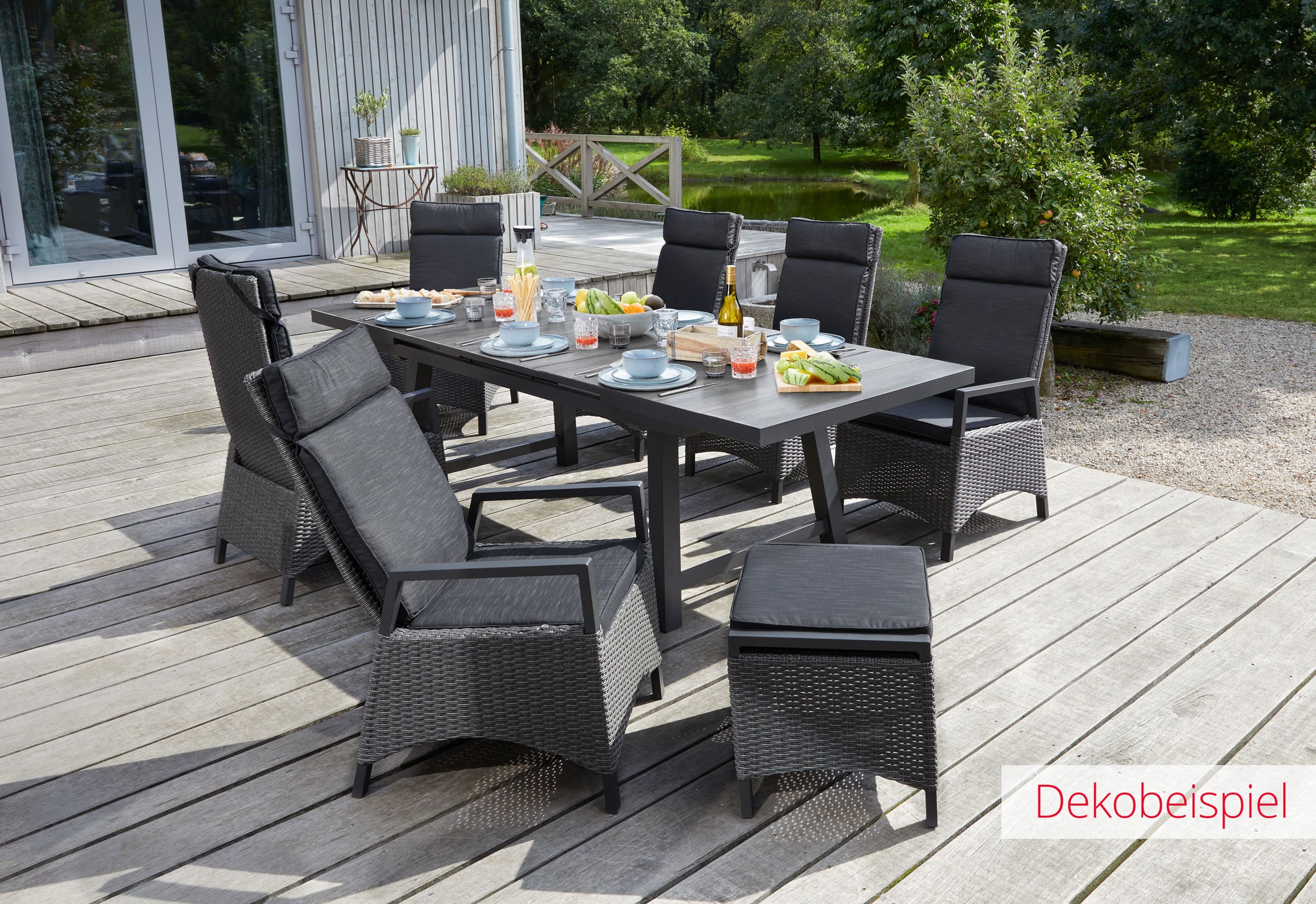 LC Garden »Keramo« Dining Set VII Sitzgruppe Gartenset grau-mix