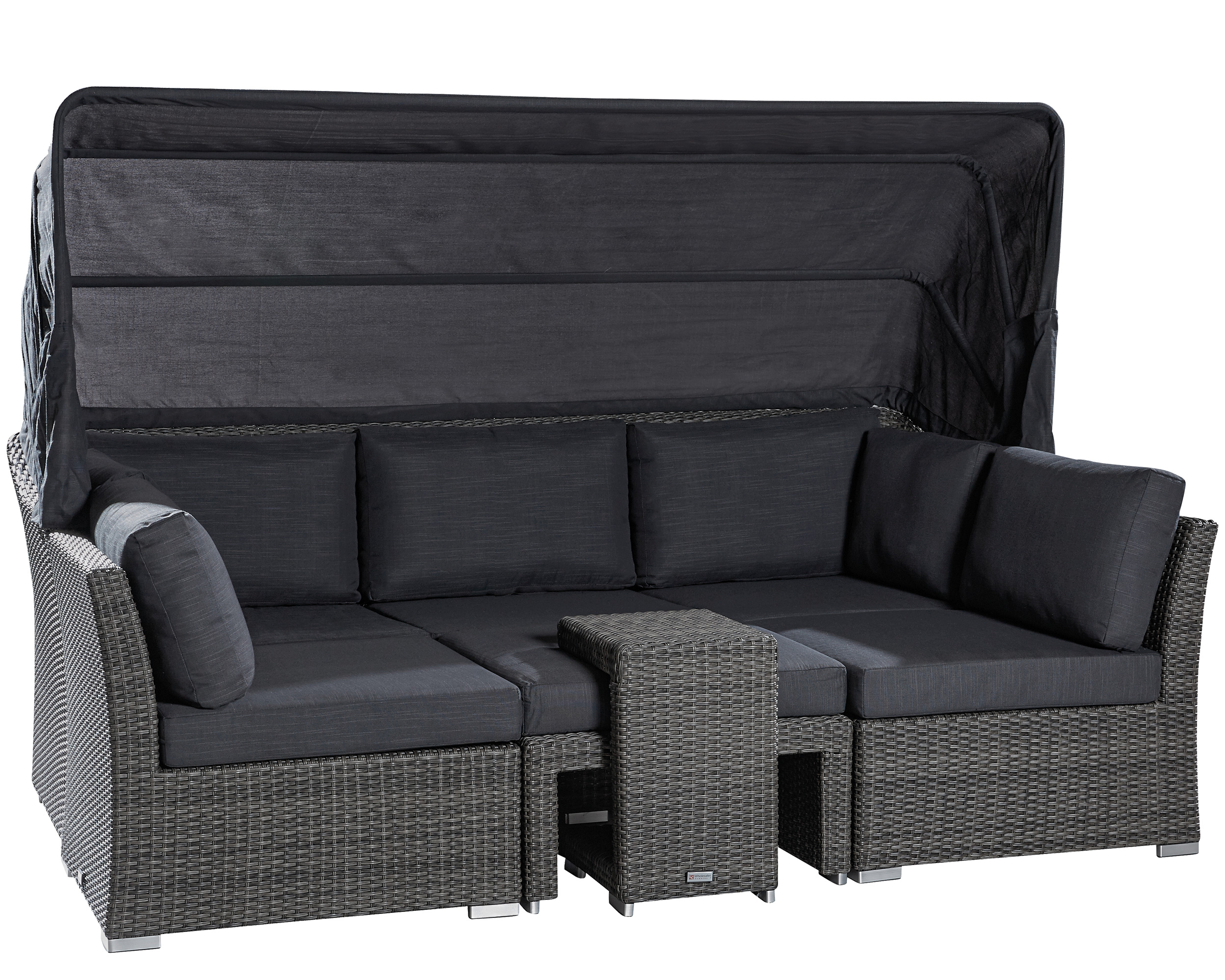 LC Garden »Barcelona« Living XL Muschel-Set grau-mix Loungebank