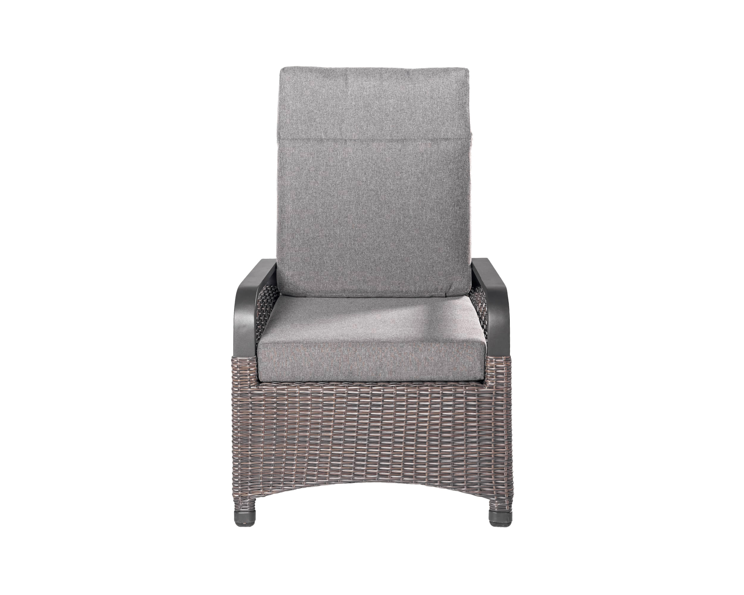 LC Garden Set »Komido« Gartensessel + Living Hocker omega braun 88x67x105cm aus handgeflochtenem Polyrattan inkl. Sitzkissen