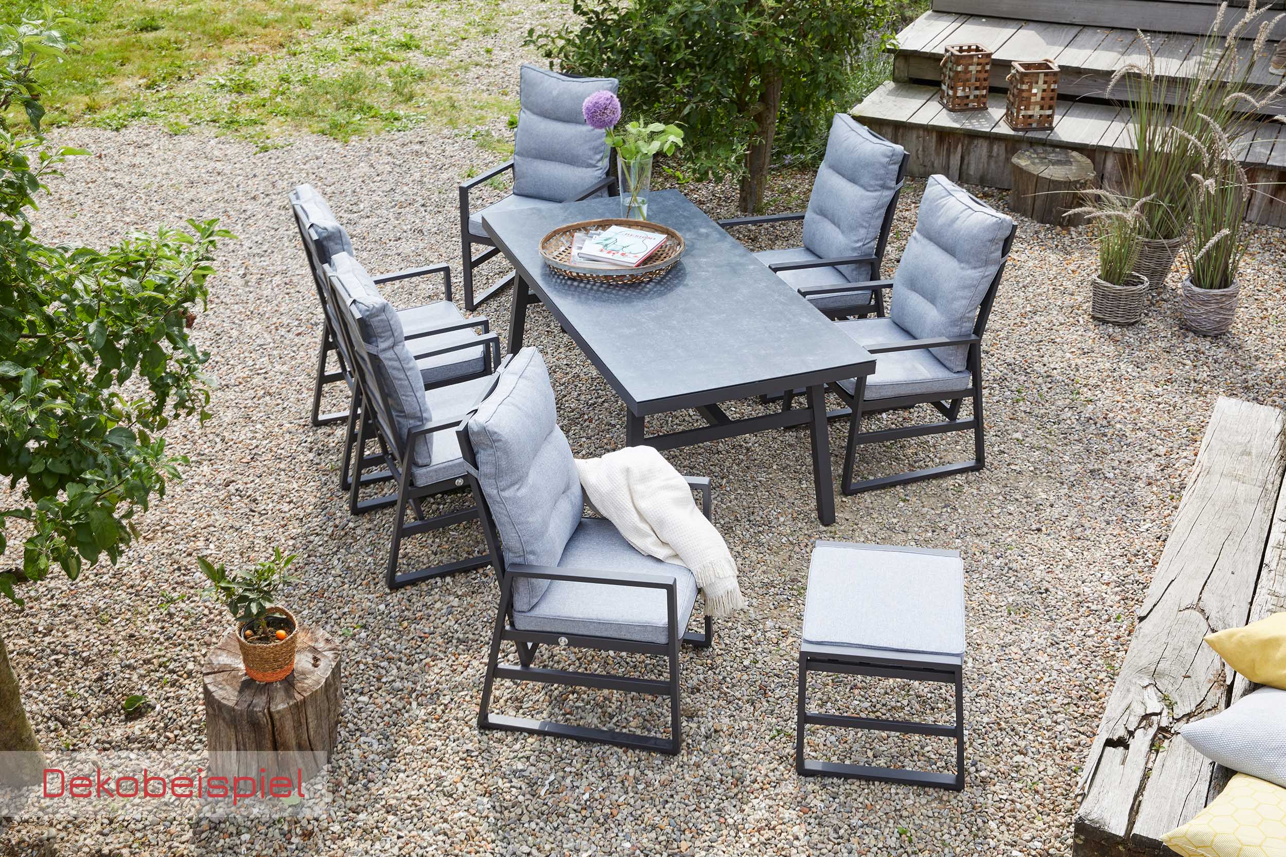 LC Garden »Bondino« Dining Gartentisch 180x90cm Aluminium anthrazit
