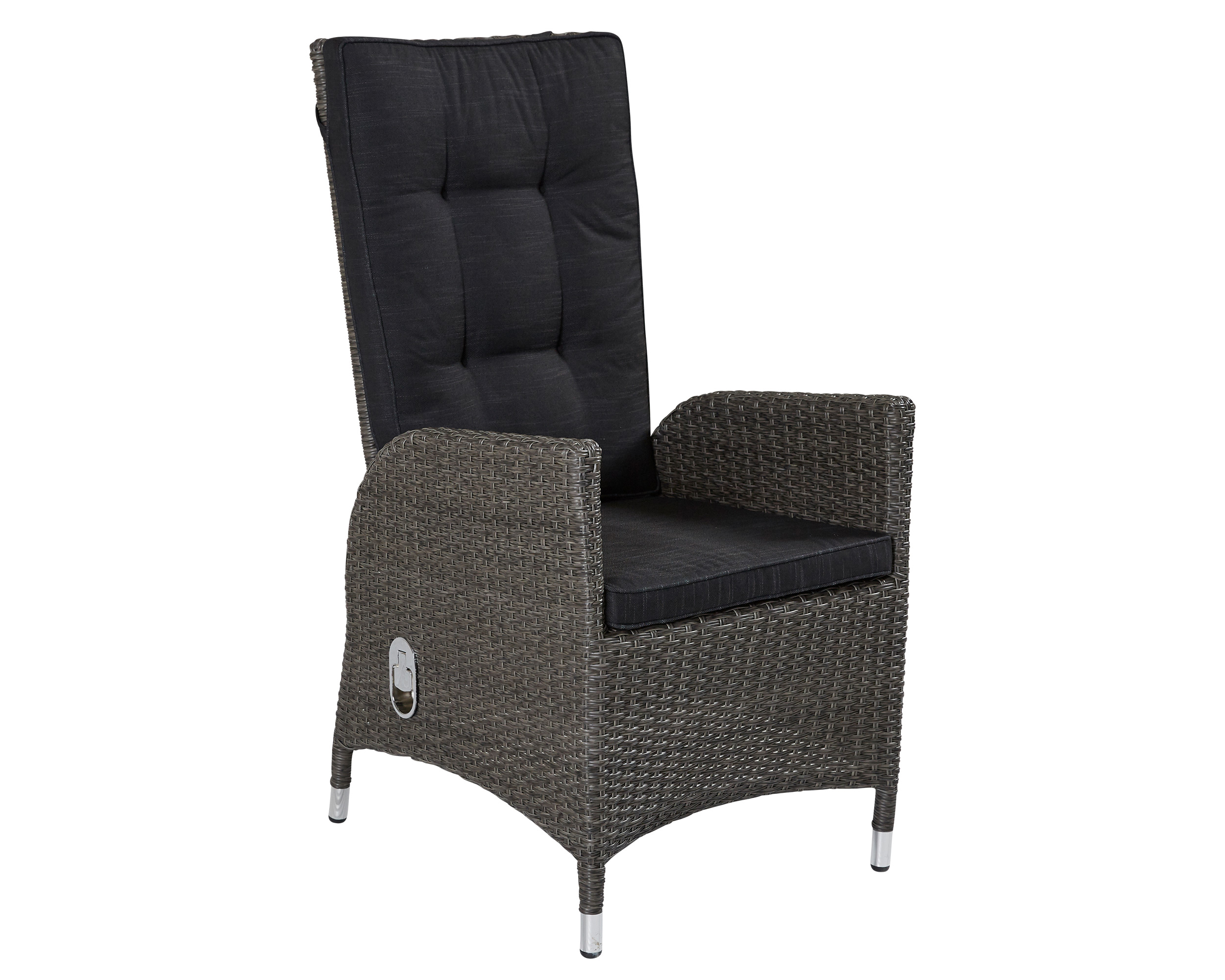 LC Garden »Barcelona« Dining 8er Set Positionsstuhl grau-mix Verstellsessel Gartenstuhl