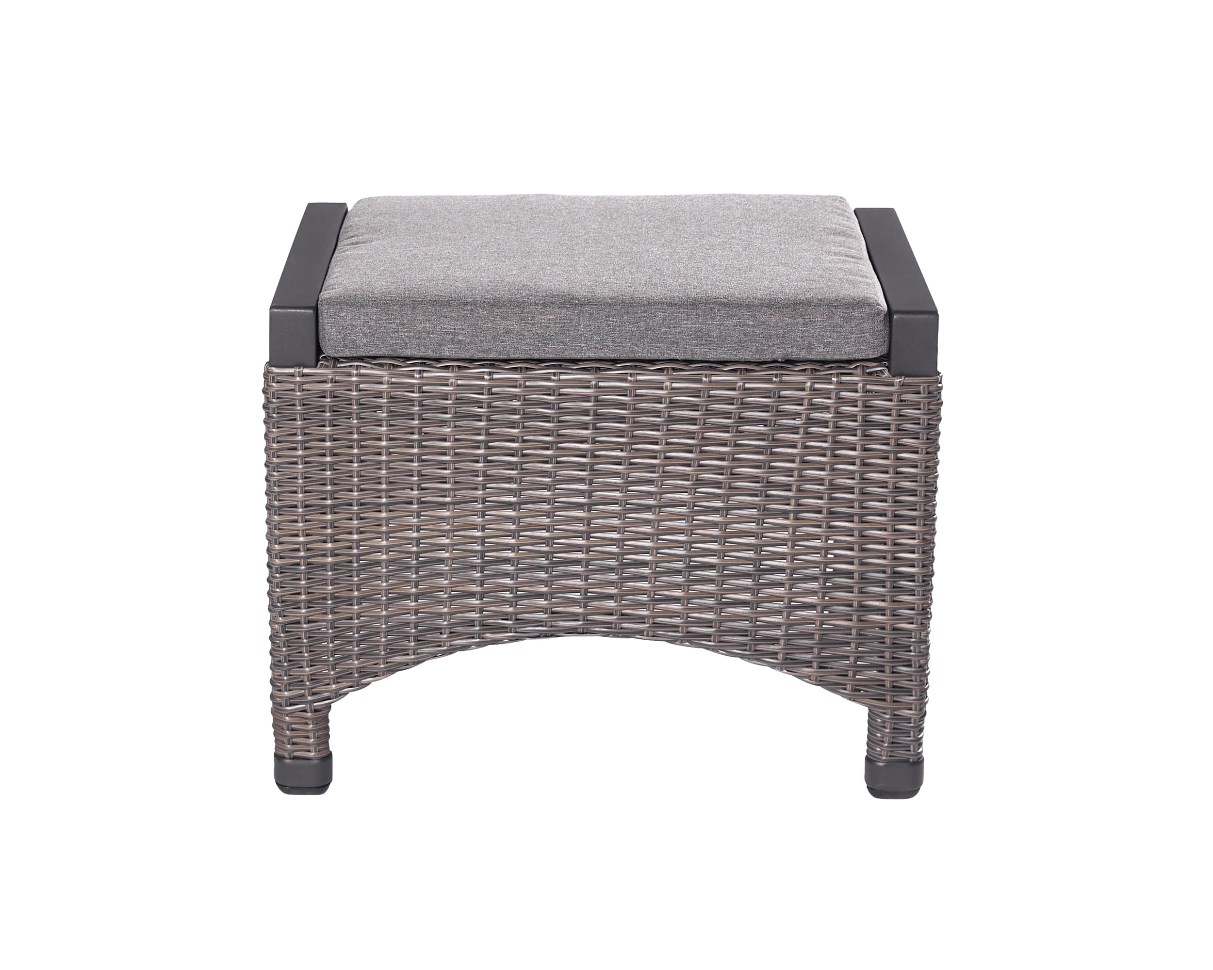LC Garden Set »Komido« Positionsstuhl + Dining Hocker omega braun 61x59x110cm aus handgeflochtenem Polyrattan inkl. Sitzkissen