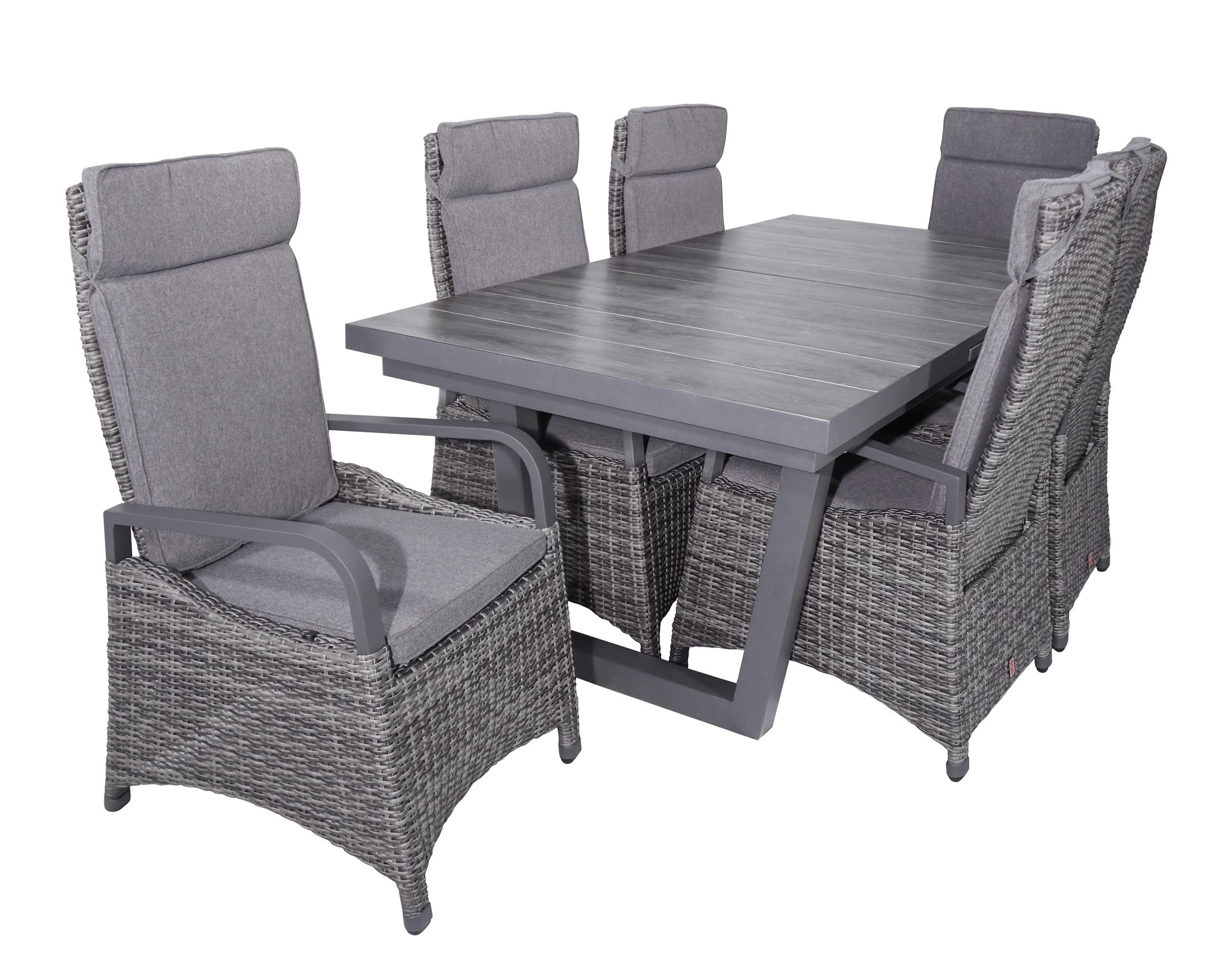 LC Garden »Komido« Dining Set VI Sitzgruppe Gartenset grau-mix