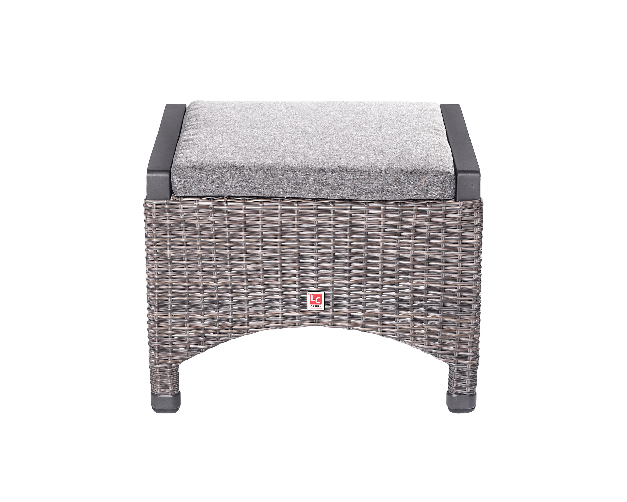 LC Garden Set »Komido« Positionsstuhl + Dining Hocker omega braun 61x59x110cm aus handgeflochtenem Polyrattan inkl. Sitzkissen