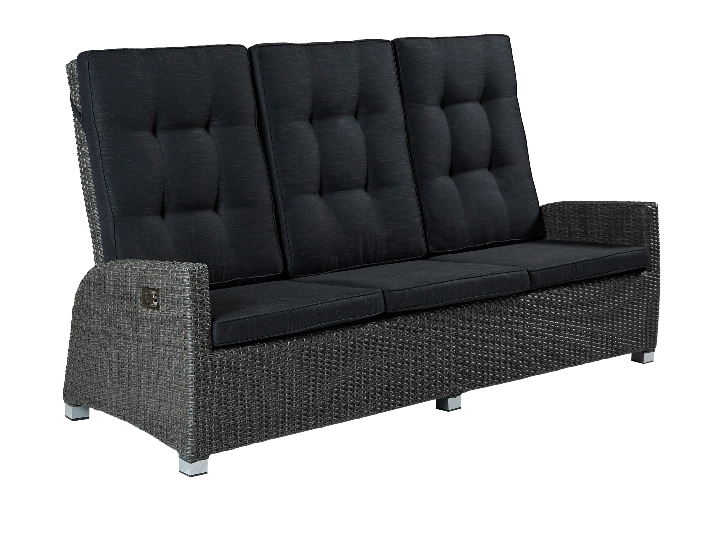 LC Garden 3er Sofa Dreisitzer Speisehöhe Barcelona Dining grau-mix